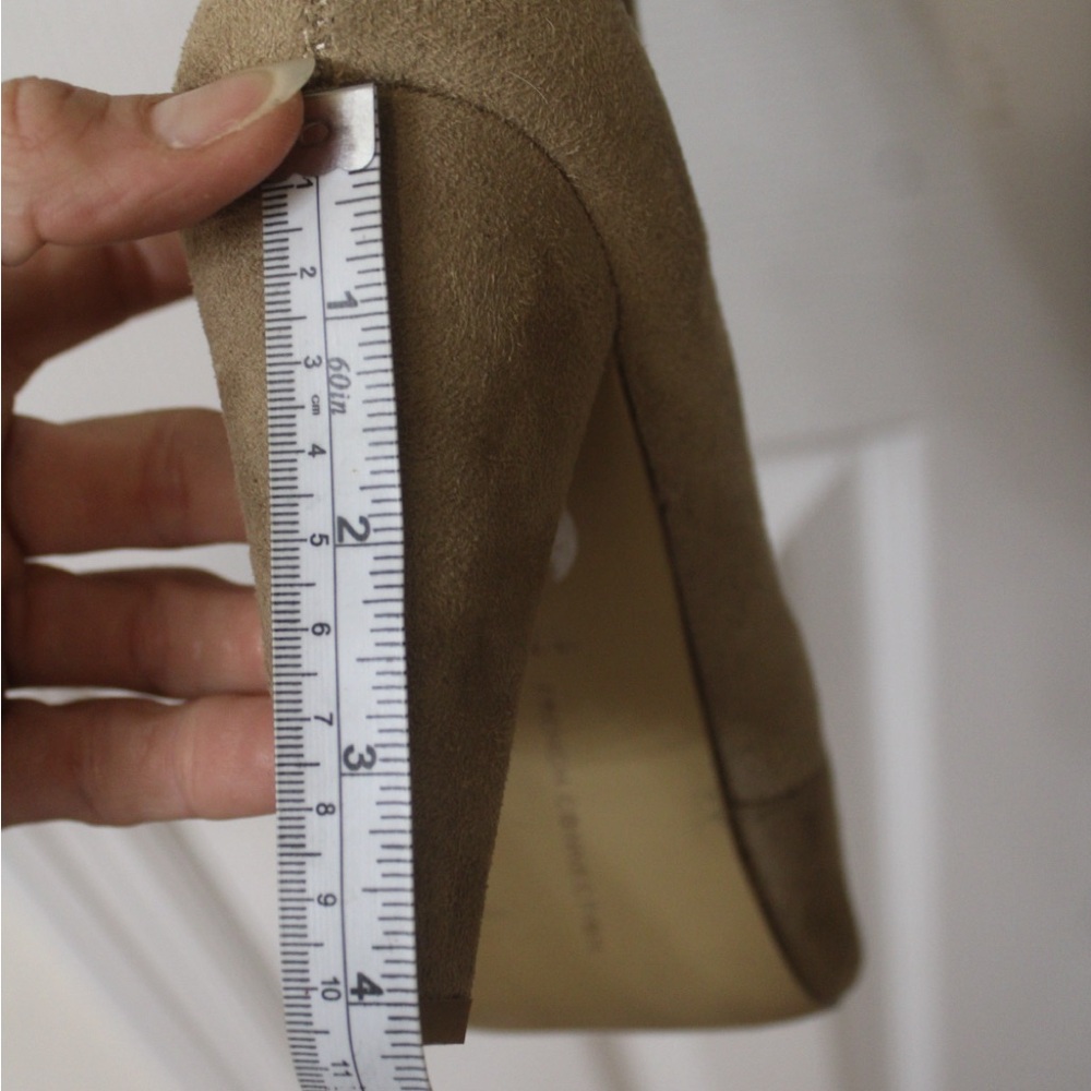 French Connection Size 11 Tan Faux Suede Over-the-Knee Boots w/4”Stiletto Heel - Picture 8 of 14
